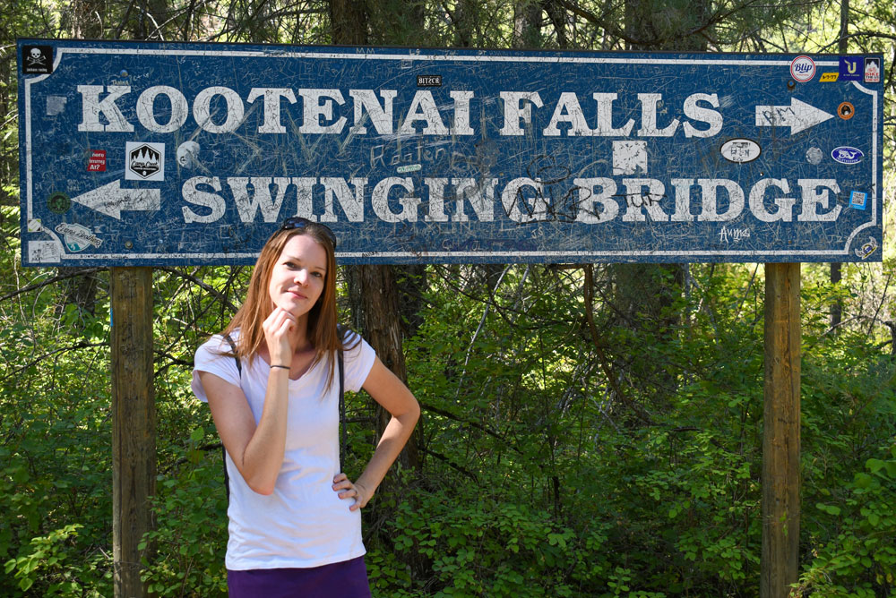 Kootenai Falls and Swinging Bridge Montana family adventure