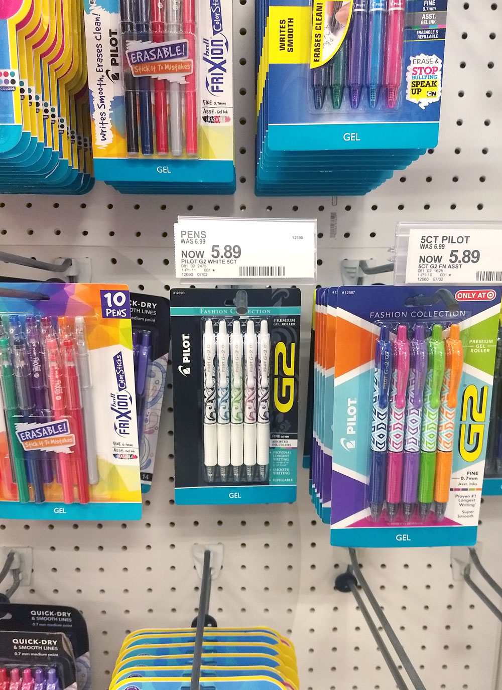 Pilot Pen back to school shopping at Target
