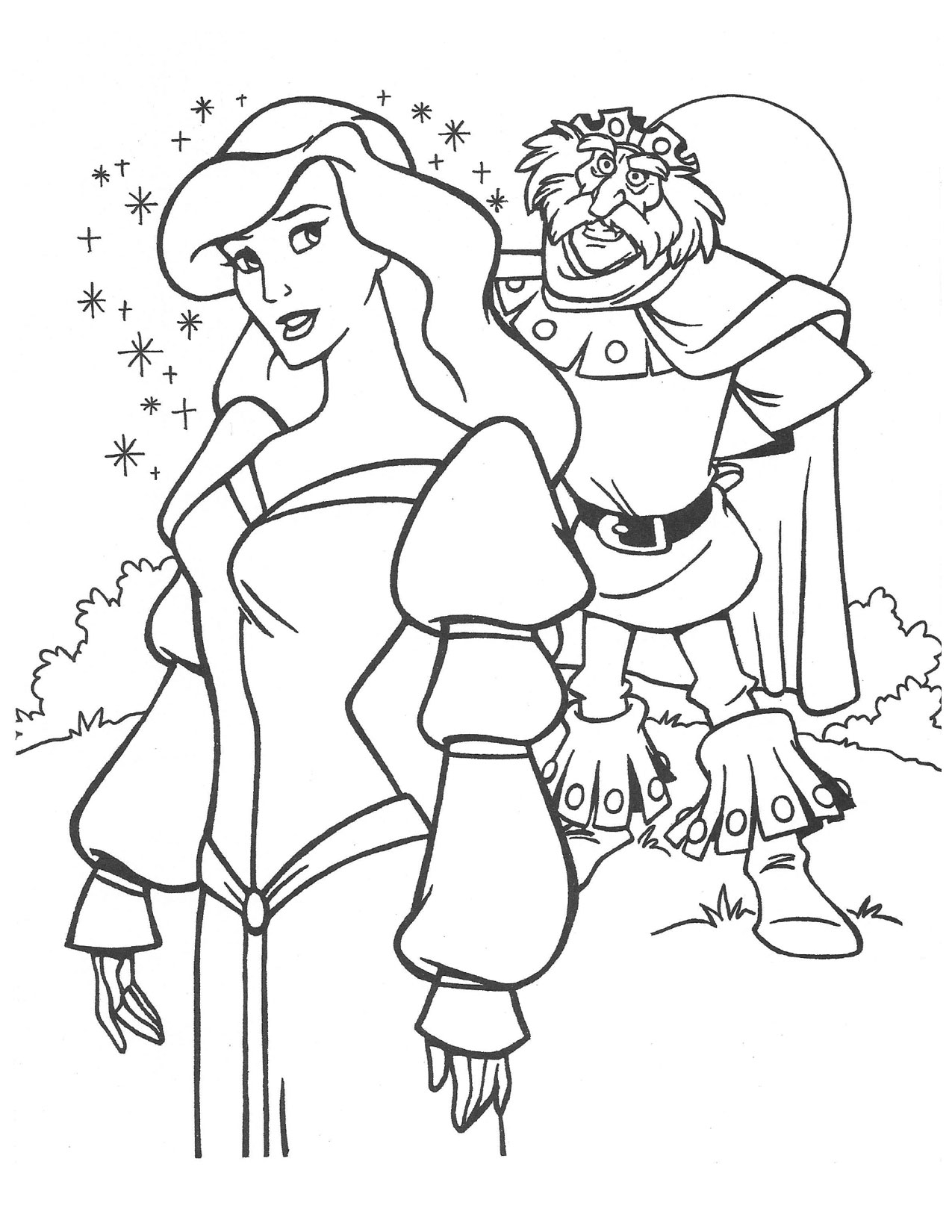 Swan Princess Odette and Rothbart coloring page