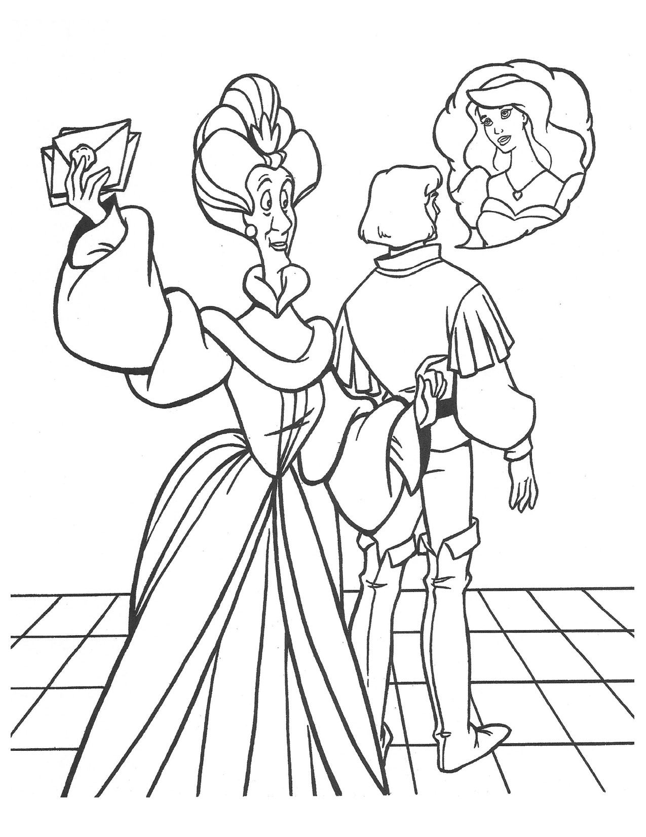 Swan Princess Prince Derek and Queen Uberta coloring page