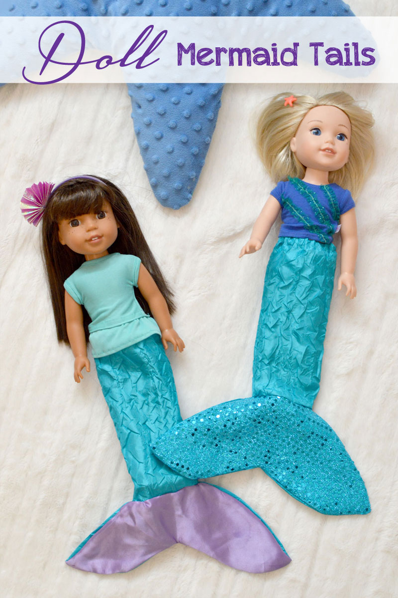 Doll mermaid tails sewing project