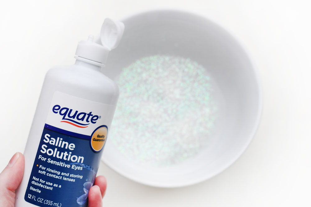 DIY glitter slime no borax for kids
