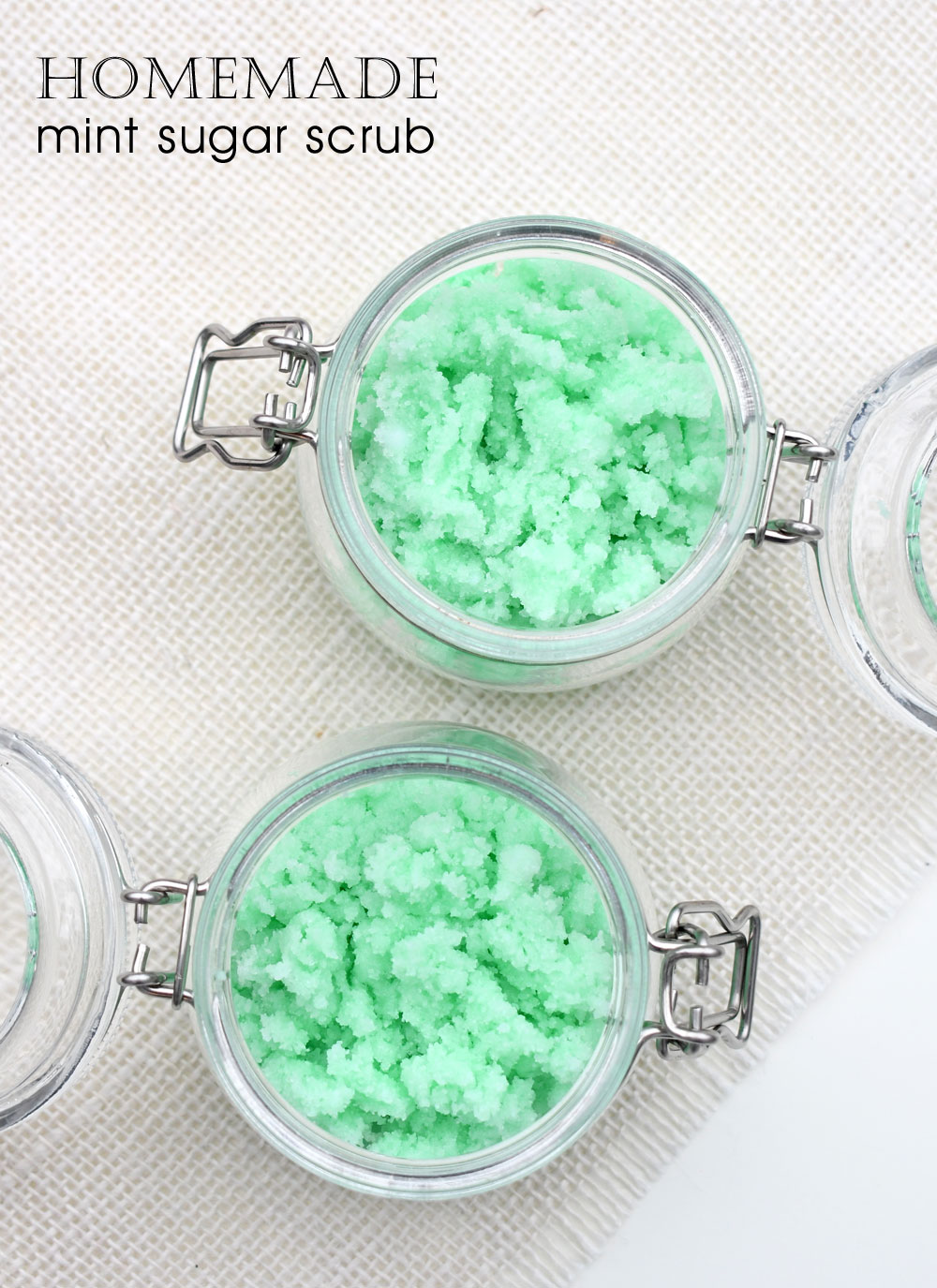DIY mint sugar scrub recipe and gift idea