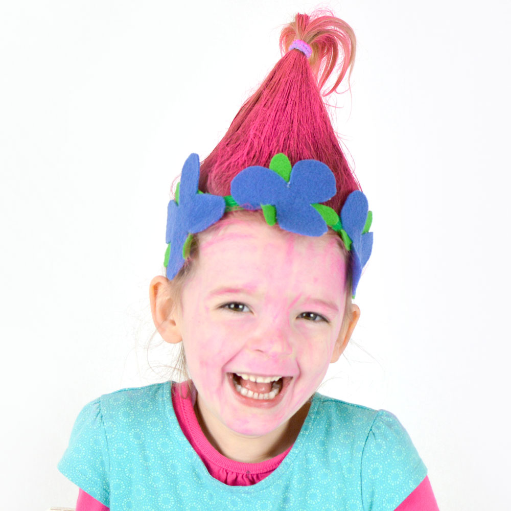 DIY Princess Poppy Flower Headband Craft Idea