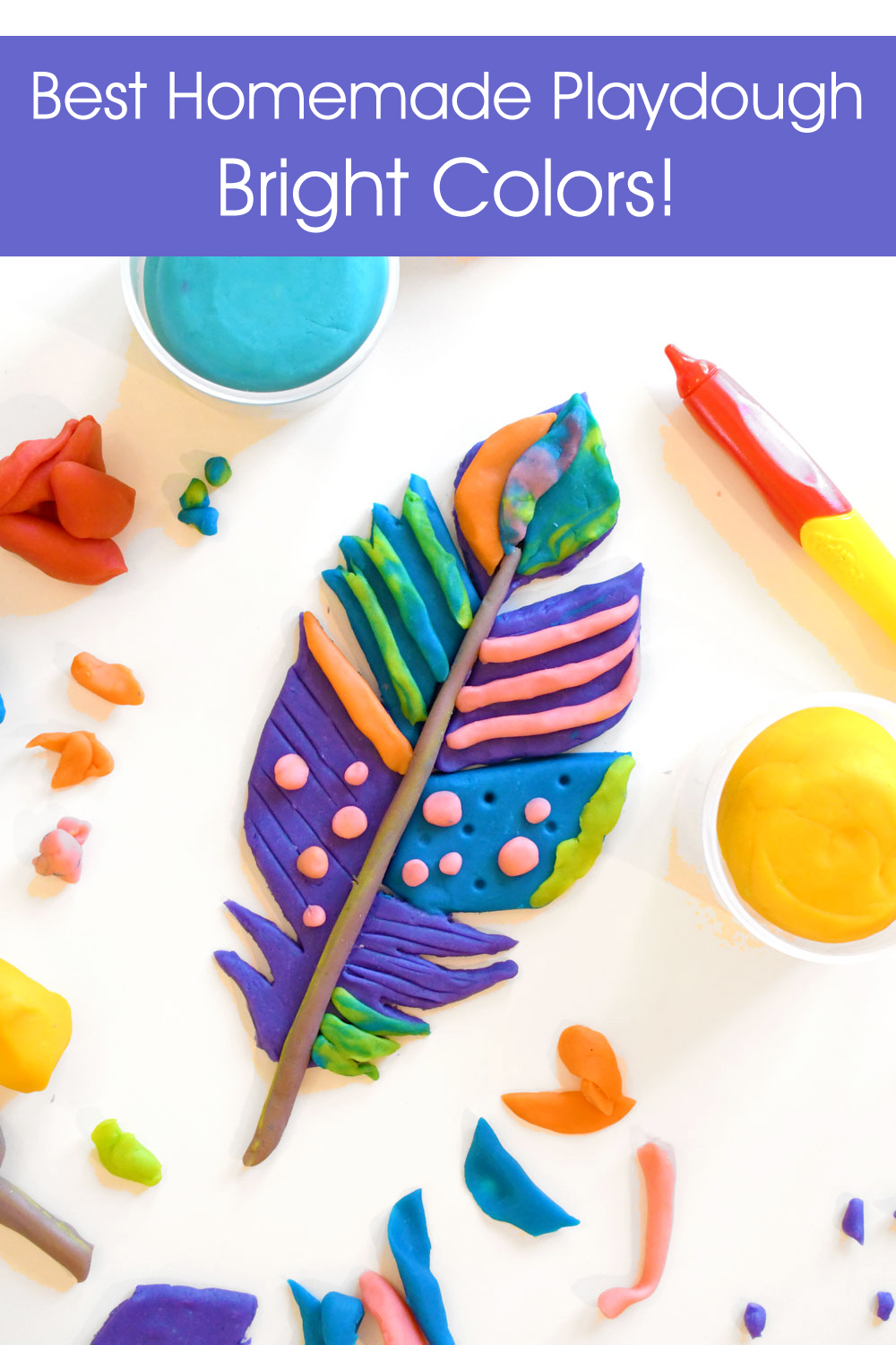 The best homemade playdough bright colors easy kids activity
