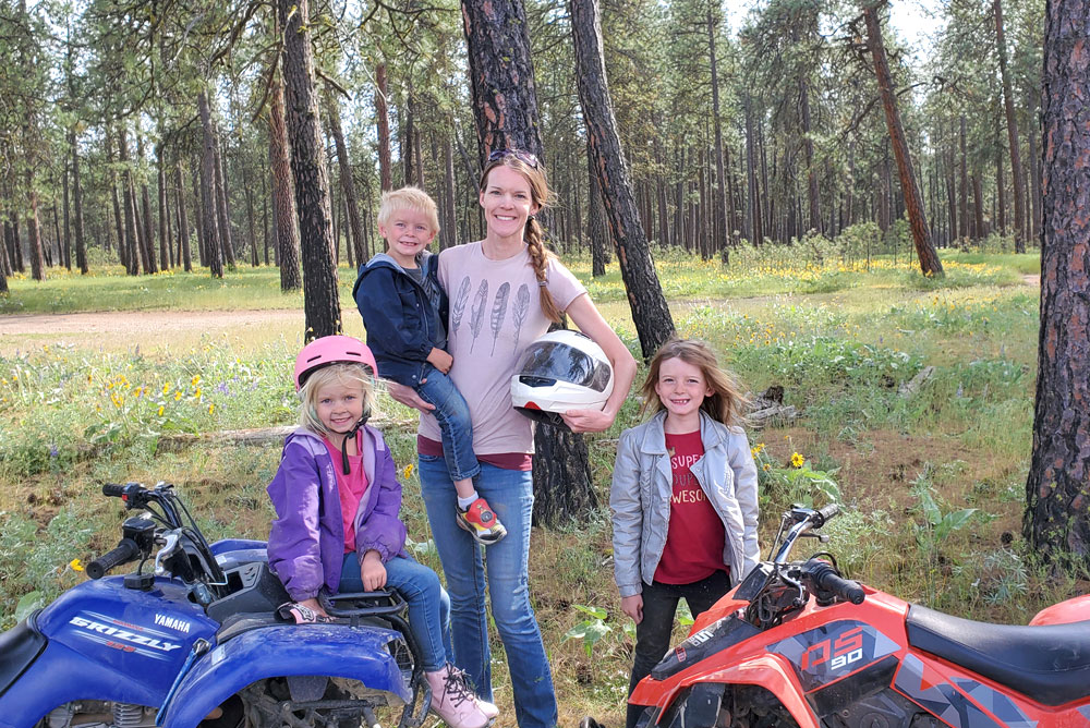 Off-road riding family adventure