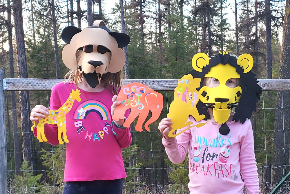 Fun kids craft tissue paper animal sun catchers