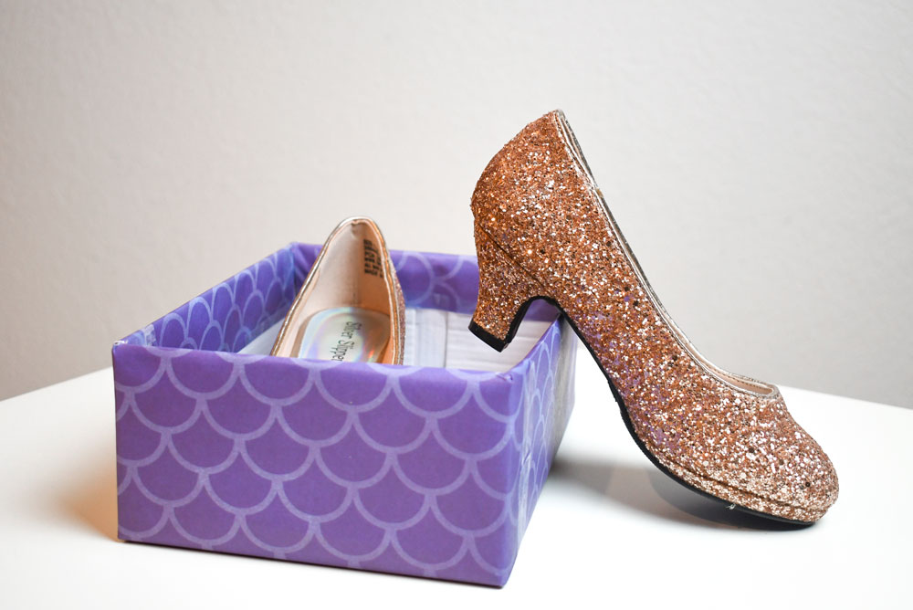 Get organized with this cute recycled shoe box