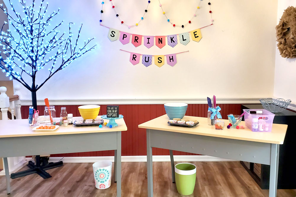 Sprinkle Rush kids cupcake baking challenge and learning activity