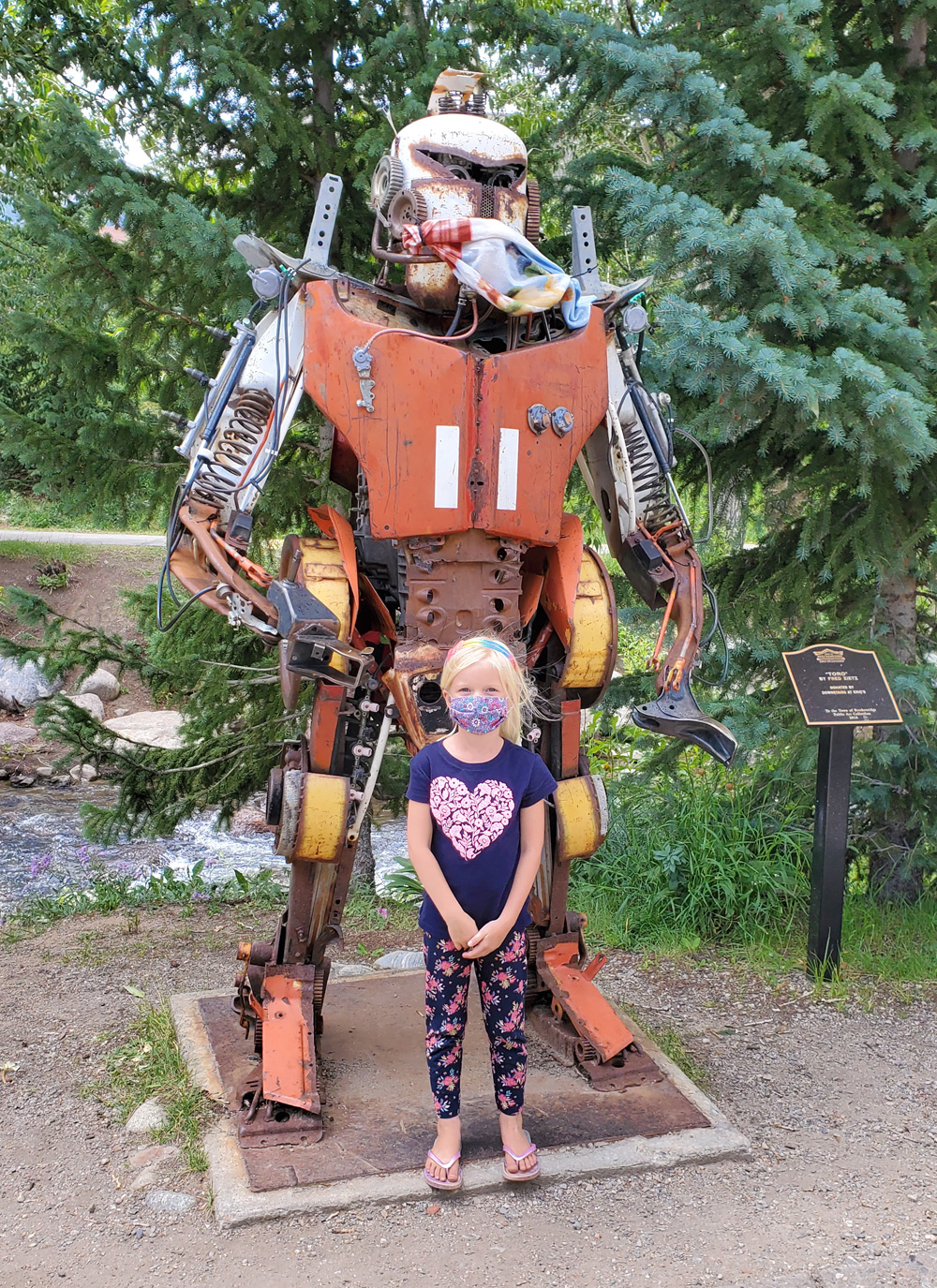 Robot art sculpture in downtown Breckenridge, Colorado