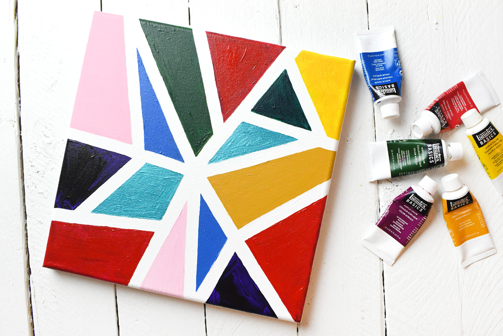 How to make creative tape painting art easy home decor
