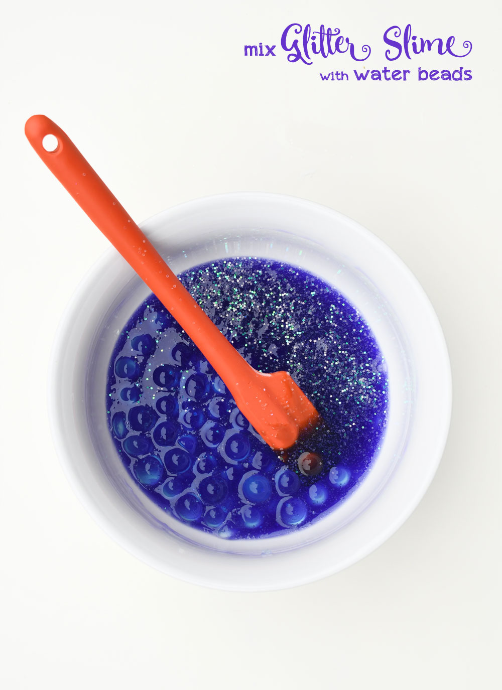 How to make glitter slime with water beads