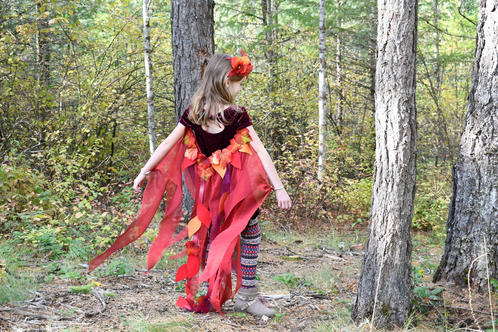 DIY phoenix wings for kids no-sew craft project