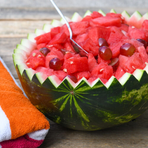 Easy Watermelon Fruit Bowl for Parties & BBQs