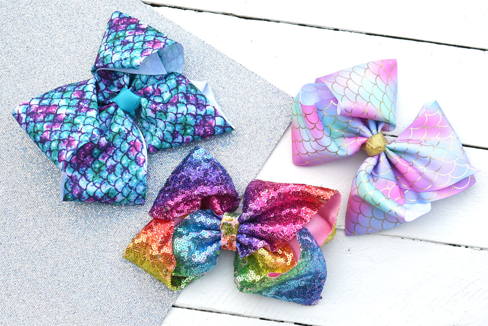 Large hair bow clips gift ideas for girls