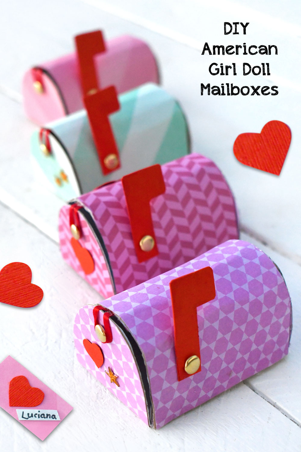 American Girl doll mailboxes kids craft