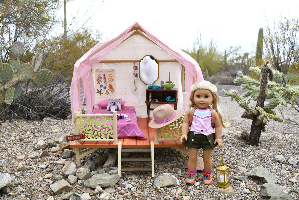 American Girl comfy camping tent