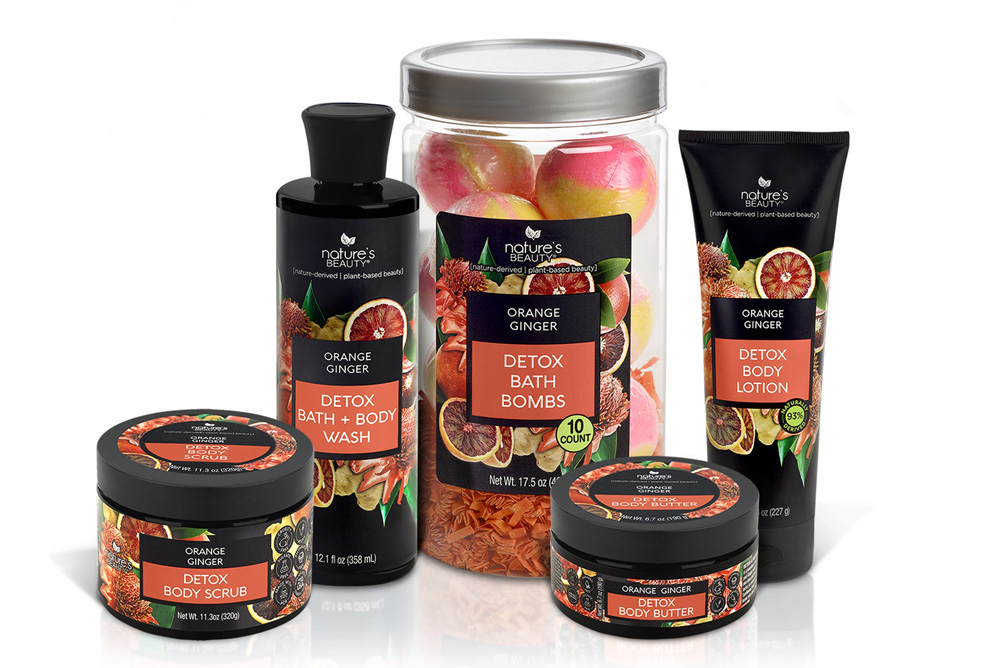 Nature's Beauty Detox Orange Ginger body collection gift ideas for mom