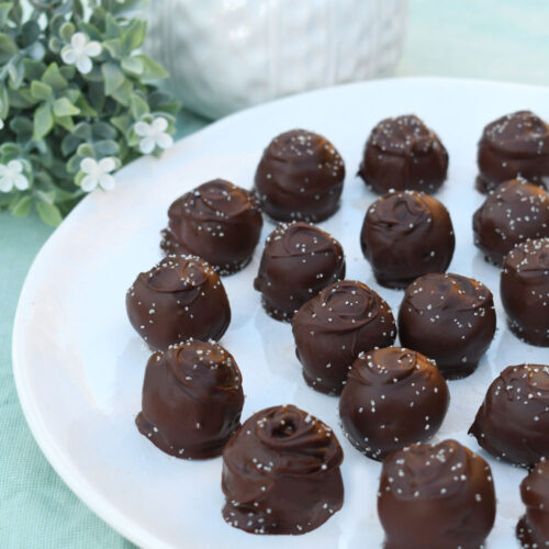 Easy homemade dark chocolate truffles party idea