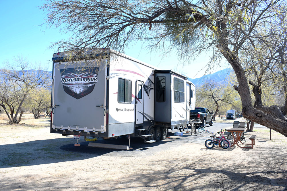 RV camping at Catalina State Park in Arizona