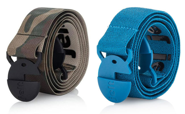 Jelt belts made from recycled water bottles Holiday Gift Guide
