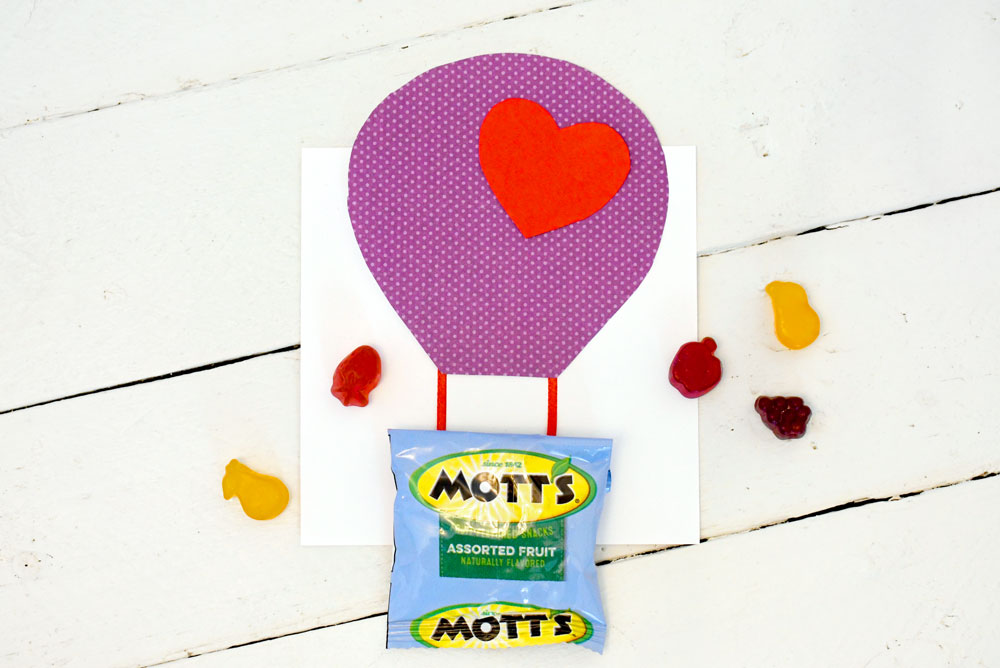 Fruit snack Valentines hot air balloon kids craft
