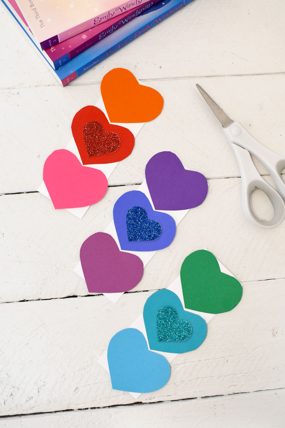Create heart bookmarks with colored cardstock fun kids craft