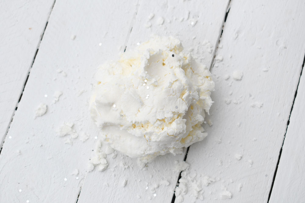 glitter playdough kids play snow