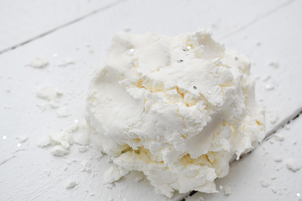 sensory dough pretend snow for kids