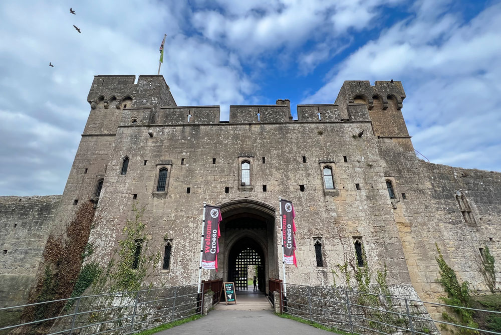 Caldicot Castle exploring with kids in Wales
