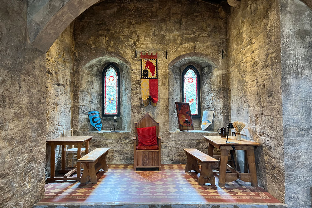 Stone interior room at Caldicot Castle