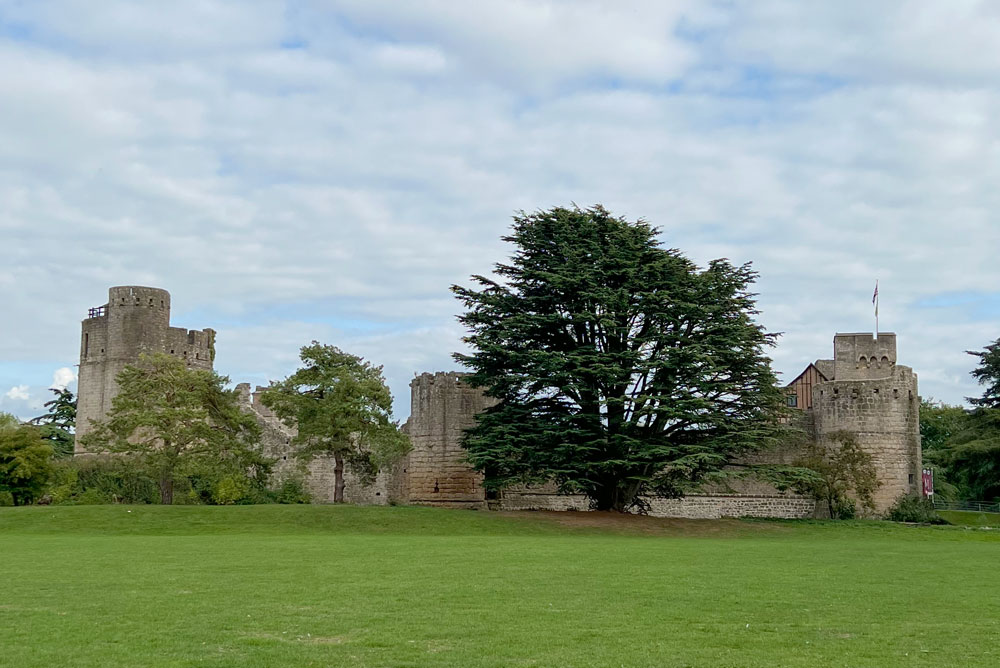 Beautiful grounds of Caldicot Castle in Wales