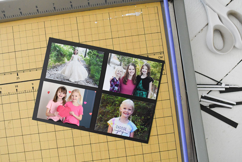 Use a paper cutter to make photo magnets
