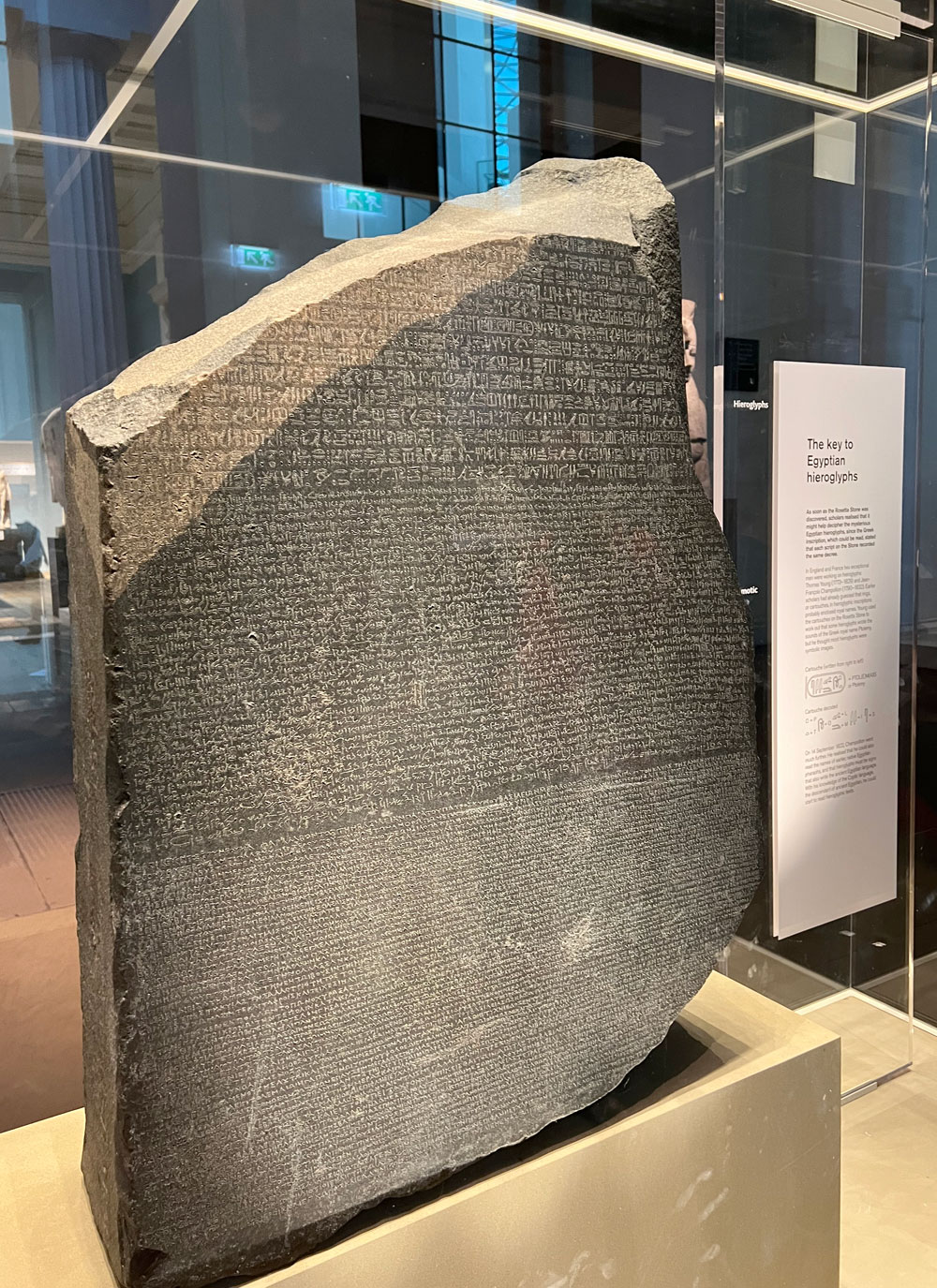 Rosetta Stone in London England at the British Museum