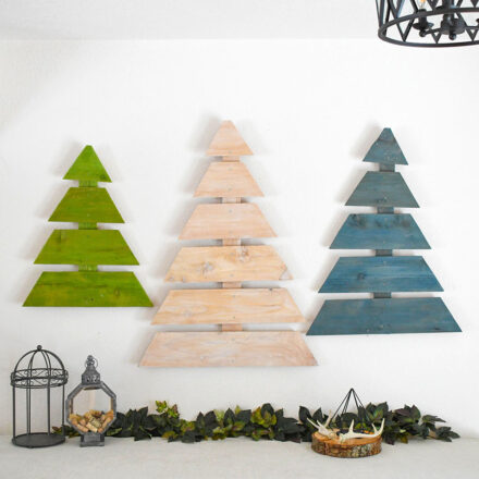 DIY Wood Trees Made From Fence Boards