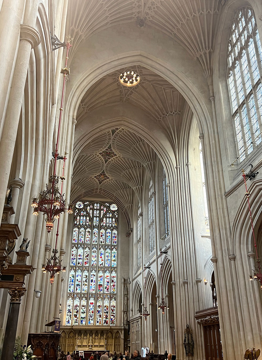 inside the Bath Abbey in England