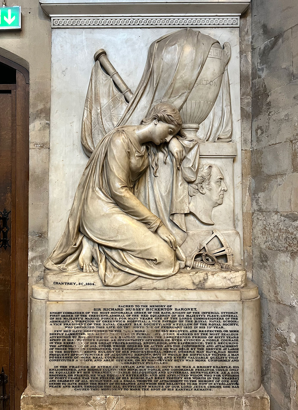 Bath Abbey memorial Sir Richard