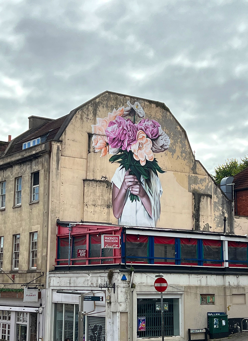 Bristol bouquet of flowers mural