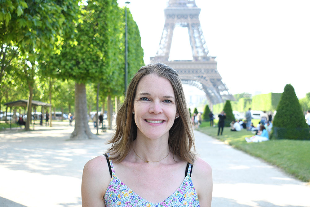 Katie Wallace and the Eiffel Tower in Paris