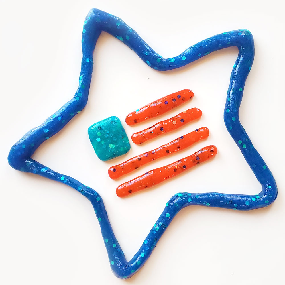 Red, White & Blue Star Spangled Slime