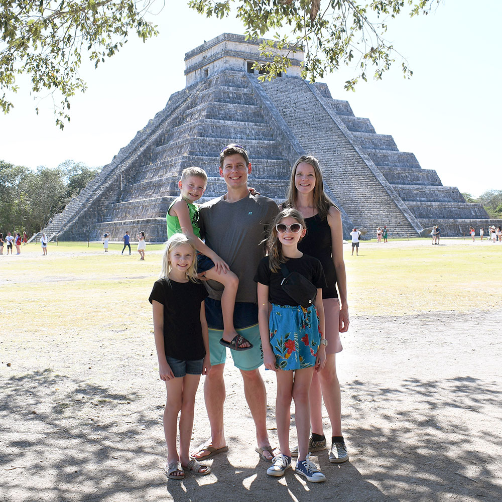 Wallace family Chichen Itza maya temple Mexico