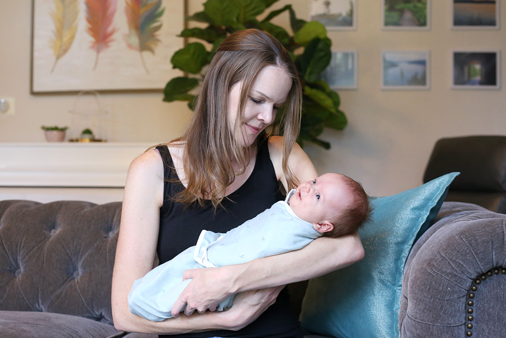 keababies swaddle baby with mommy