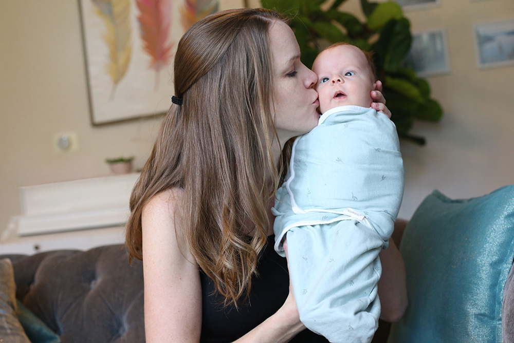 cute baby and mommy keababies swaddle sleep basics