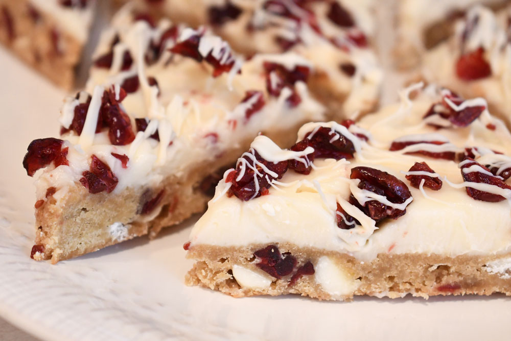 homemade cranberry bliss bars just like Starbucks