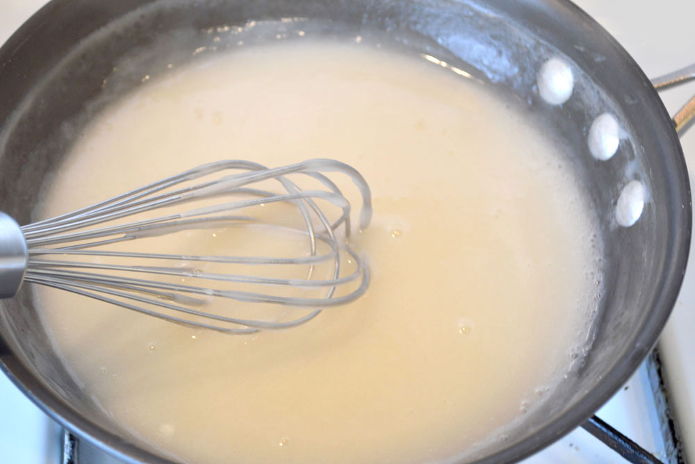 mix up DIY finger paint with flour