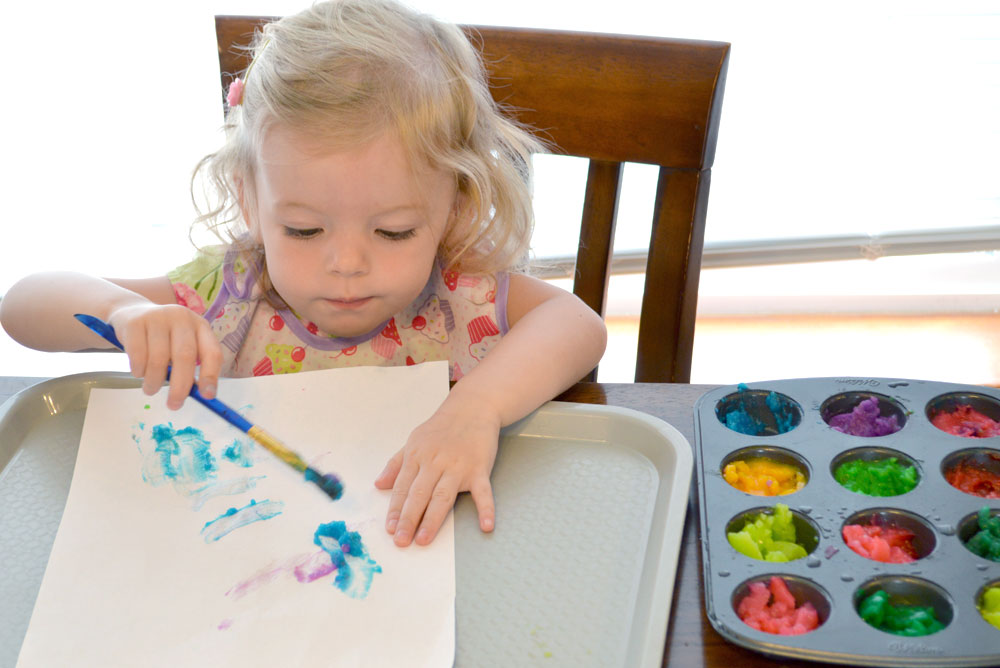 easy DIY kids homemade finger paint