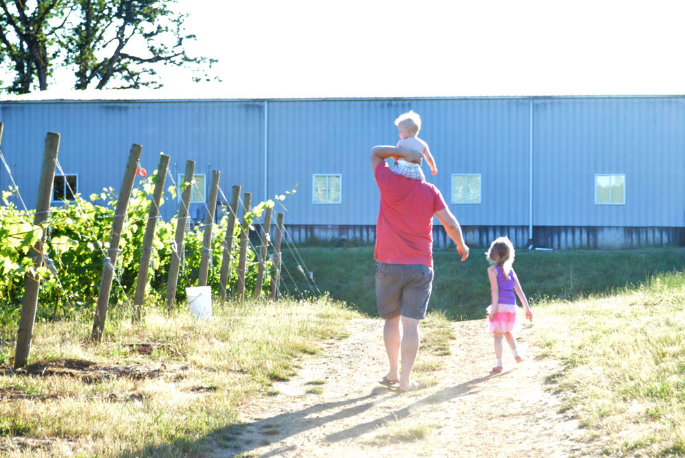 Harvest Hosts RV stay with kids Emerson Vineyards Oregon