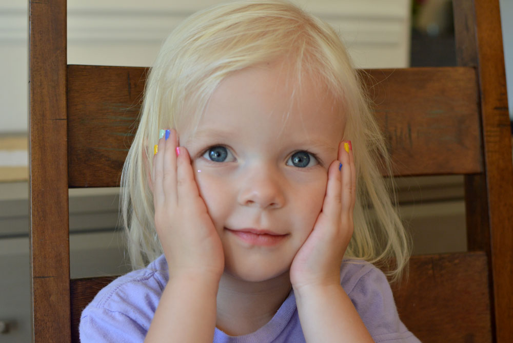 little girl manicure water based nail polish