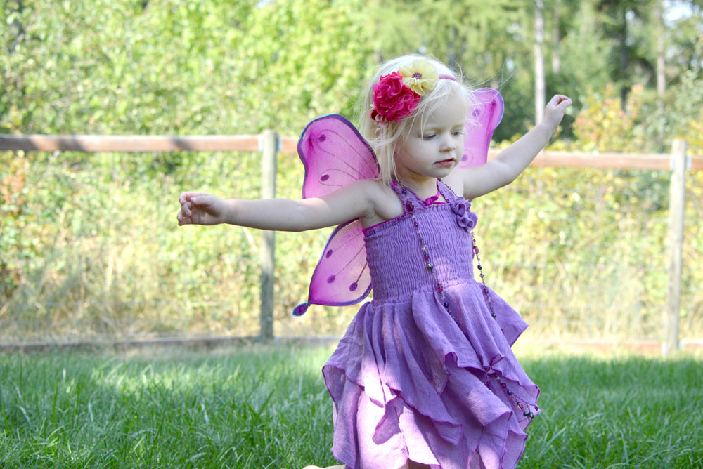 little girl purple fairy dress