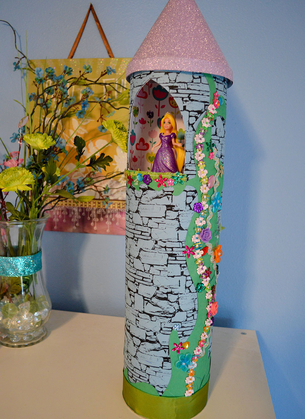 diy Rapunzel princess tower kids craft idea